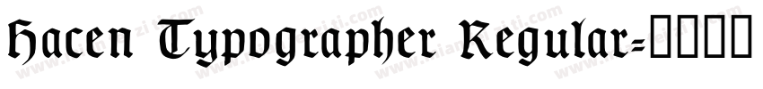 Hacen Typographer Regular字体转换